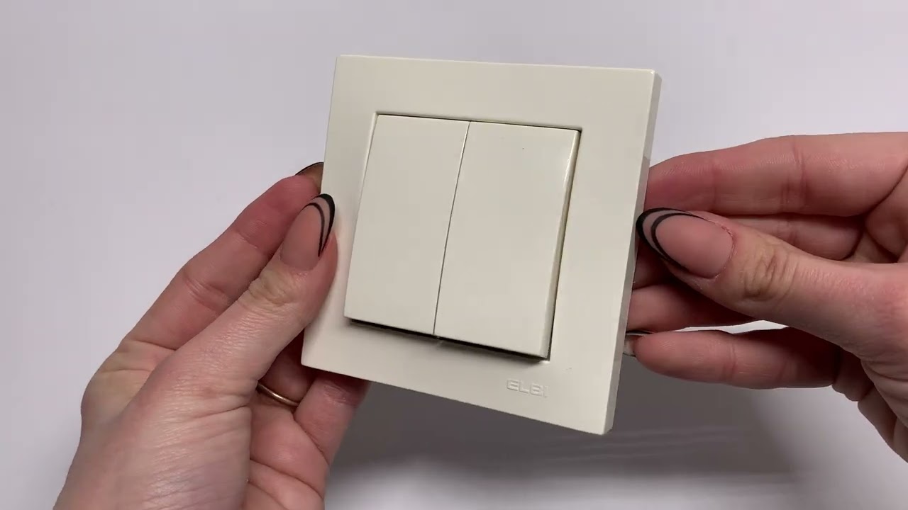 Выключатель двухклавишный ELBI VEGA белый (510-010200-202)