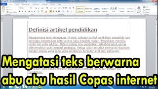 garisfuzziblog: Cara Menghilangkan Garis Bawah Di Word Hasil Copy Dari