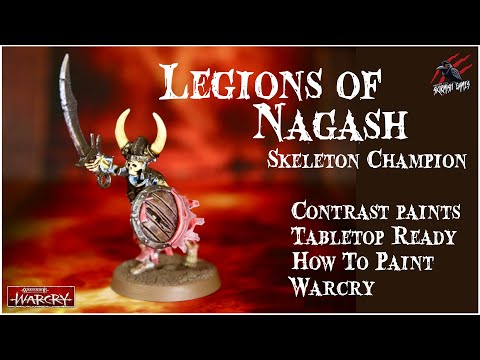 HOW TO PAINT LEGIONS OF NAGASH WITH CONTRAST PAINTS - SKELETON CHAMPION - Easy Step By Step Beginner