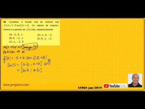 UFRGS 2019 Q 38 Função Trigonométrica - translações