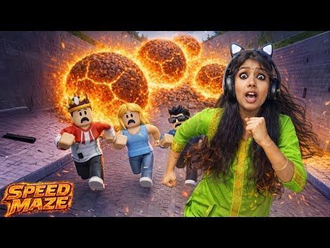 I Tried Impossible Escape Challenge In ROBLOX SPEED MAZE😱 !