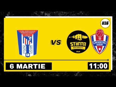 LIVE 🏀 CN U16M CSS Ploiești - CSU Știința Slam București