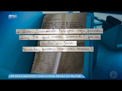 Família faz desabafo e pede a prisão de policial que matou inocente