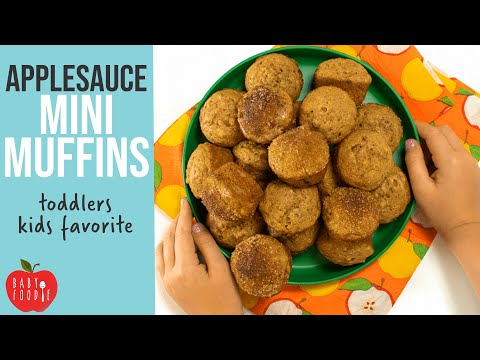 Applesauce Mini Muffin Recipe - Toddler and Kid Approved!