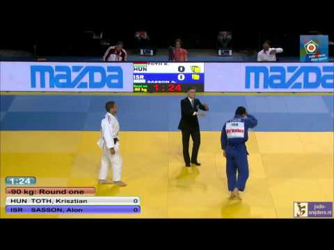 Judo 2014 European Championships Montpellier: Toth (HUN) - Sasson (ISR) [-90kg]