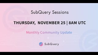 SubQuery Sessions - November 2021<br/>November 25, 2021 (00:56:39) SubQuery Sessions - November 2021<br/>November 25, 2021 (00:56:39)