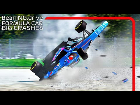 Formula Car Big Crashes #4 | BeamNG.drive | FR17 F1 MOD |