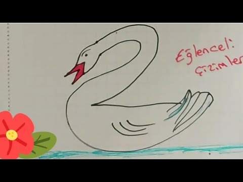 2'den Kuğu Resmi Nasıl Yapılır  #eğlenceliçizimler