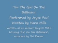 'I'm The Girl On The Billboard' - by Joyce Paul