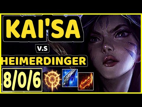 REKKLES (KAI'SA) vs HEIMERDINGER - 8/0/6 KDA BOTTOM ADC GAMEPLAY - EUW Ranked GRANDMASTER