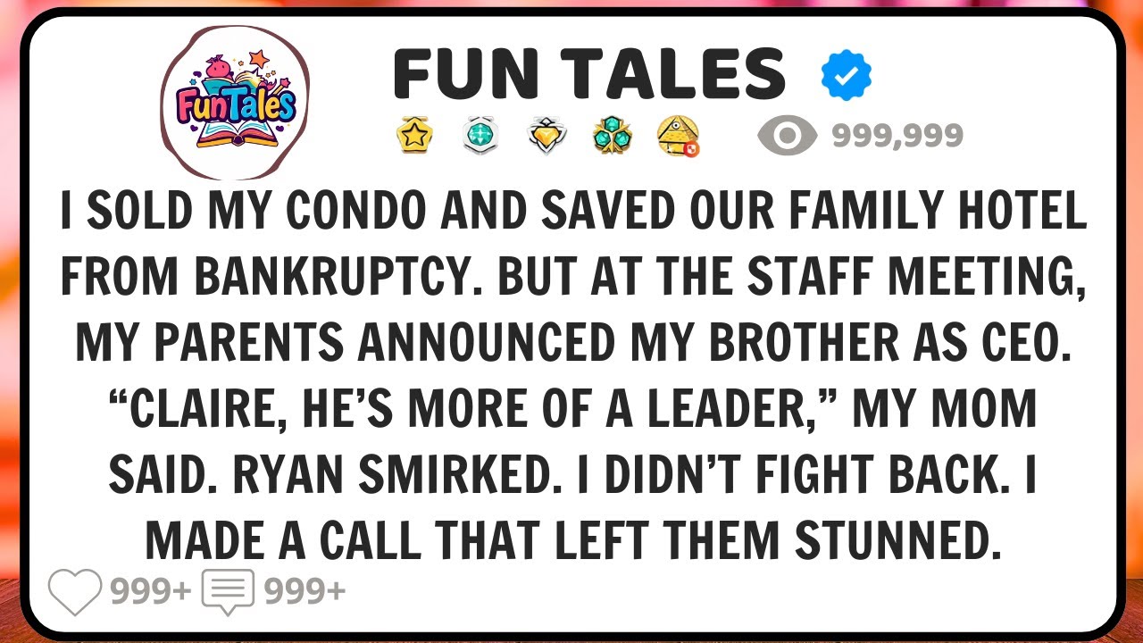 I Saved Our Family Hotel, But My Parents Gave My Brother Everything – So I Made a Shocking Move...