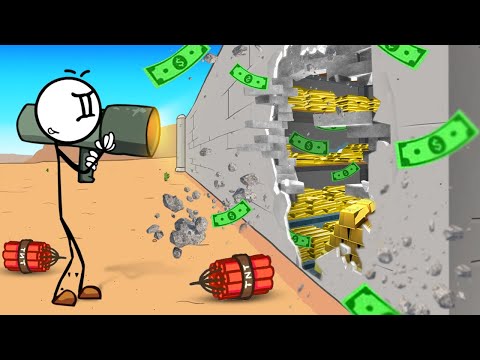 Henry Stickmin ROBS A BANK and STEALS MILLIONS!! (im filthy rich)
