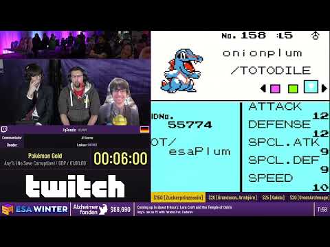 Pokémon Gold [Any% (No Save Corruption)] by G3neziz - #ESAWinter22
