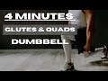 4 MINUTE Glutes Quads Dumbbell Burn Leg Day Finisher Homeworkout Legworkout Dumbbell