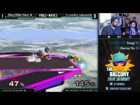 Melee @ the Balcony 80 - Pools ft. OBEY|Mike Haze (Falcon, Ness) VS Cowboy Takanashi (Falco)