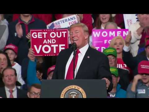 BREAKING Trump Pence & Coach Bobby Knight VOTE RED Rally Indiana November 2 2018 News Video