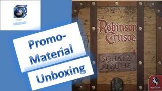 Robinson Crusoe Schatztruhe - Unboxing - kooperatives survival Brettspiel - deutsch - Pegasus Spiele