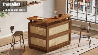 Tribesigns L‑Shaped Home Bar XK00863 2026 – Anuncio del Mueble Bar para el Hogar anuncio