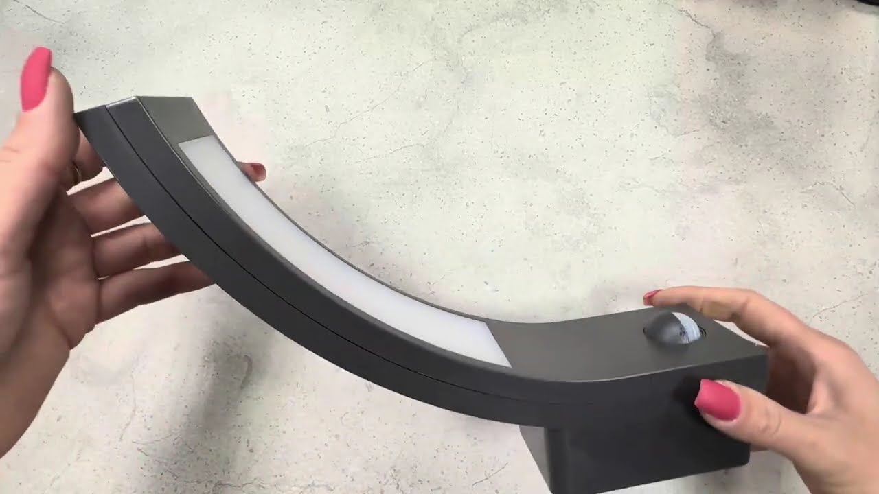 Фасадний світильник GTV PARIS LED 10W 4000K з датчиком руху сірий LD-PAR10W40-10