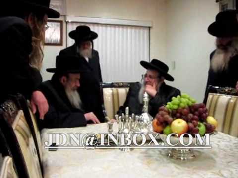 Lelover Rebbe visits Sanz  klausenberg (USA) Rebbe shvat 5770