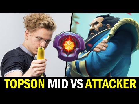 TOPSON mid vs ATTACKER — Unexpected Mid vs Best Kunkka