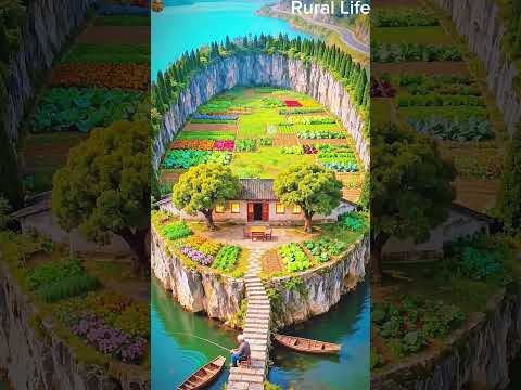 A man fishing in calm waters  the foot of a mountain with two small boats anchored at the water edge