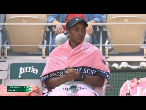 Drama in Paris French Open Match Stopped due to fan Sloane Stephens vs Diane Parry