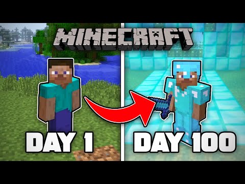I Survived 100 Days In Old Minecraft And Here's What Happened