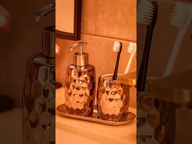 Video KIT LAVABO BANHEIRO PORCELANA PRATA COM BANDEJA – 3 PEÇAS 18x8,5CM