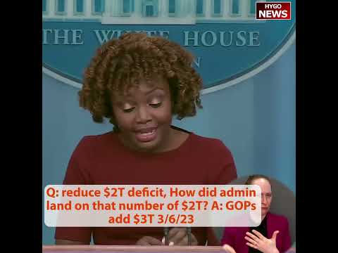 Q: reduce $2T deficit, How did admin land on that number of $2T? A: GOPs add $3T