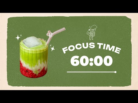🍓 Study with Me | Raspberry Matcha Latte | 60/10 Timer | Chill Beats 🎶 | 2,5 Hour Focus Session