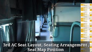 Indian Railways 3rd AC seat map layout l Third AC seat position l Coach Layout l Seating Arrangement