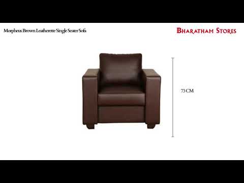 Morpheus Brown Leatherette Single Seater Sofa   BS FSFSSSOFA 163