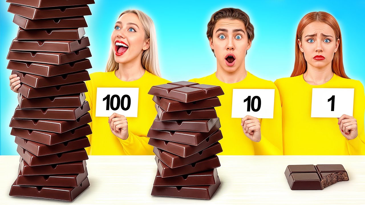 100個重ねフードチャレンジ | 簡単な秘密のハックとガジェット Multi DO Joy