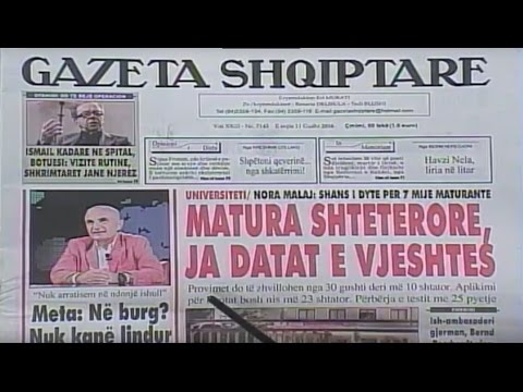 11 gusht, 2016 Shtypi i dites News24