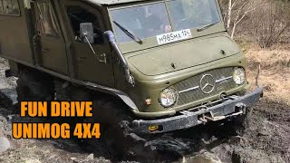 FUN DRIVE UNIMOG 404 | 4X4 OFF ROAD MUD AND HILL CLIMB