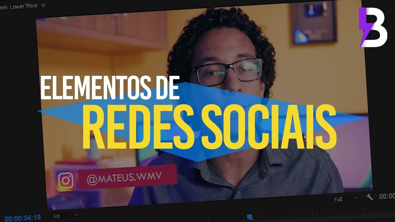 Como fazer LOWER THIRD ou BARRA de REDES SOCIAIS no ADOBE PREMIERE!