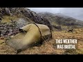 Solo Camping in the Mountains with Brutal Rain and Winds | Hilleberg Nammatj 2 in Storm Conditions