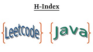 YouTube video 'Leetcode Question 274 "H-Index" in Java'