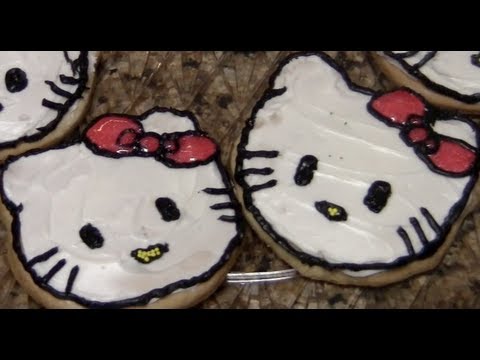 How to: Bake Hello Kitty Sugar Cookies!!