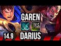 GAREN vs DARIUS (TOP) | 7/1/3, Godlike | KR Grandmaster | 14.9