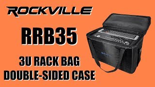 The Rockville RRB35 Double-Sided 3U Rack Bag Case with A 16 Depth for Pro Audio Gear