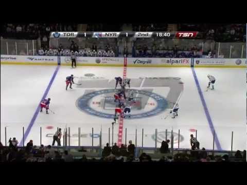 Lombardi Goal - Leafs 1 vs Rangers 1 - Oct 27th 2011 (HD)