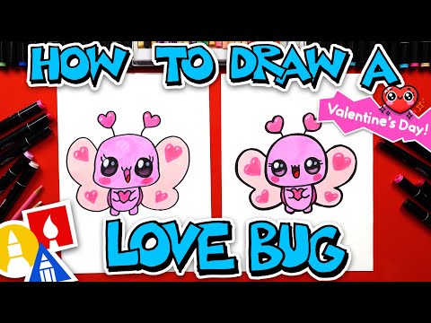 How To Draw Love Bug For Valentine's Day