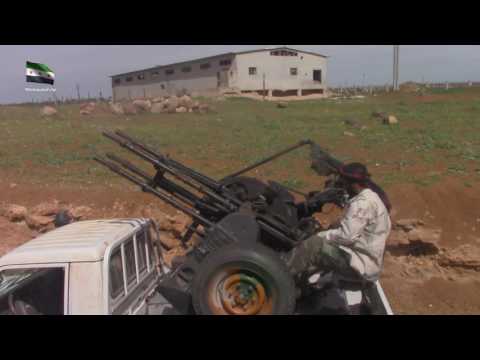 التصدي للطيران الحربي في سماء بلدة النعيمة في ريف درعا من قبل لواء المعتصم بالله