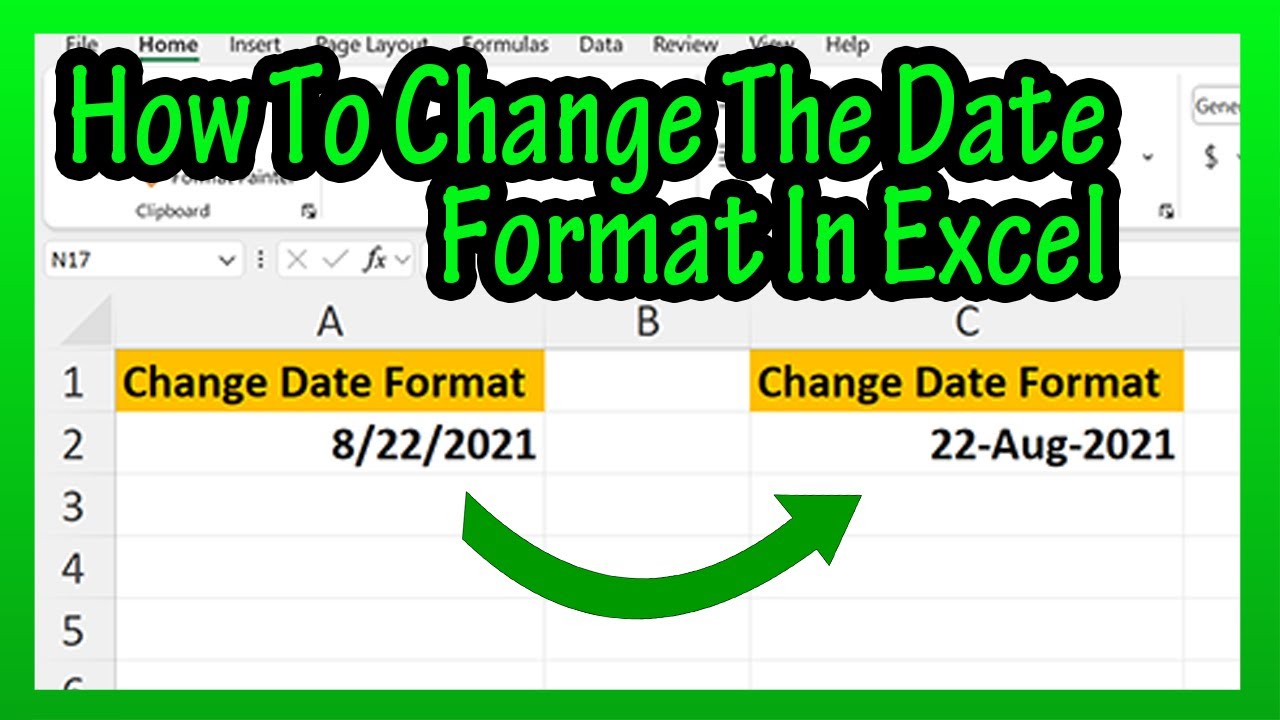 How To Change The Date Format In Excel Explained