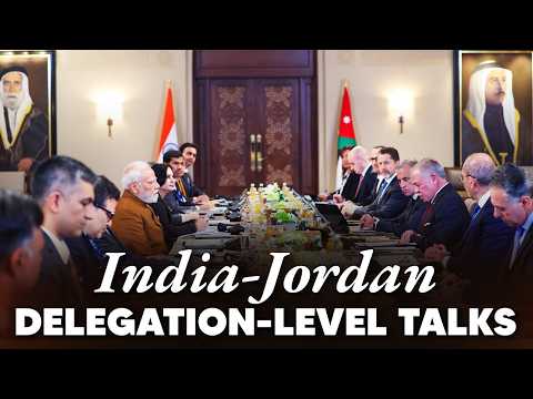 PM Modi holds delegation-level talks with HM King Abdullah II of Jordan