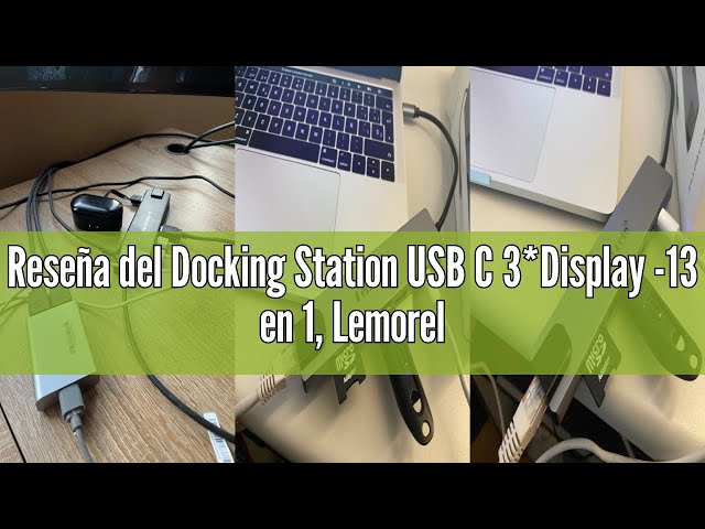 Vídeo relacionado con Docking Station USB C 3*Display -10 en 1, Lemorele Hub USB C Dual Monitor con 2 HDMI 4K, VGA, Audio, 3 USB 3.0/2.0, PD 100W, SD/TF, USB C Docking Station a MacBook/DELL/Windows/HP/Surface