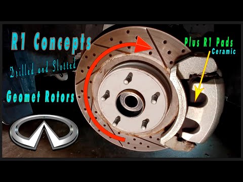R1 Concepts Geomet Carbon Rotors & Ceramic pads...1 year review '19 Infiniti Q50 3.0T