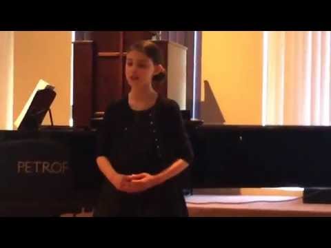 Hailey (age 11) singing The Owls by P. Jenkyns